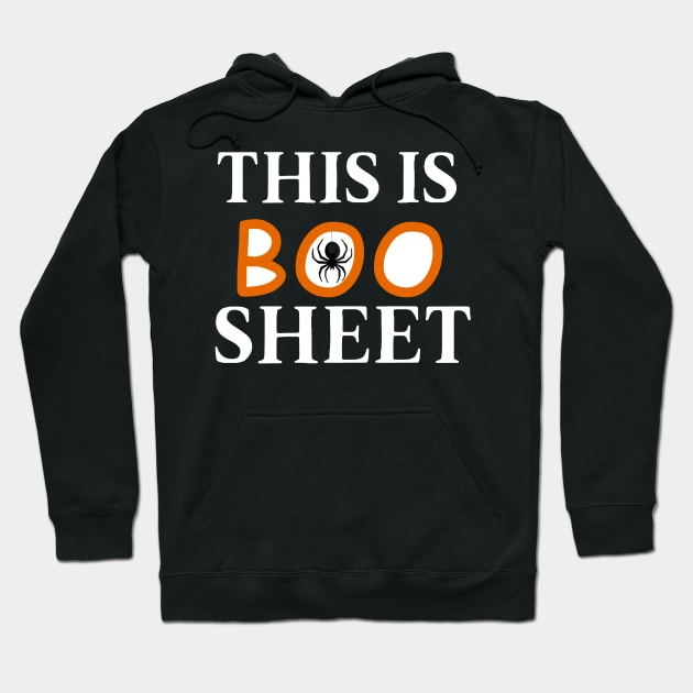 This is boo sheet halloween humor spider Hoodie by WhiteTeeRepresent